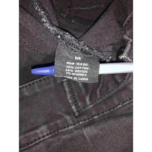 Kloud9 Unisex Medium Black Denim Jacket Destroyed Logo Heartbreaker Embellished - Picture 11 of 11